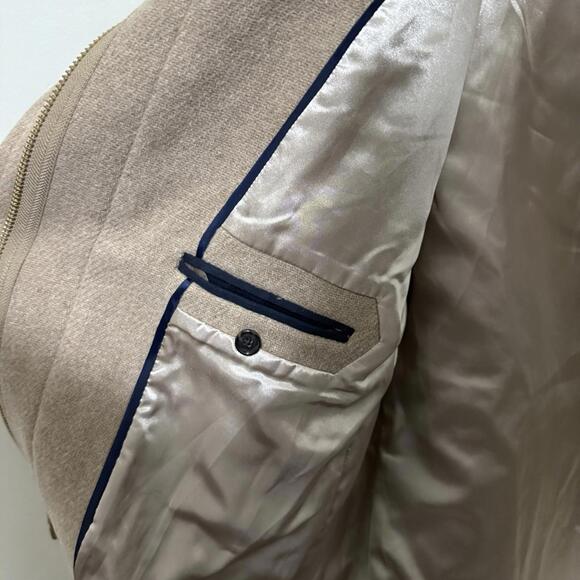 J.Crew Stadium Cloth Nello Gori Wool Blend Coat Beige Size 12  Outdoor Women’s - Picture 9 of 9